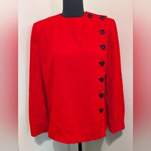 VTG David Hayes Maximalist Military Elevated Chic Wool Jacket Blazer 80s 10